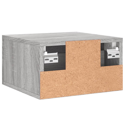 vidaXL Table de chevet murale gris Sonoma 35x35x20 cm