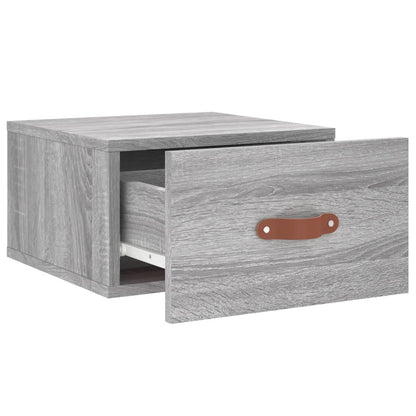 vidaXL Tables de chevet murales 2 pcs Gris Sonoma 35x35x20 cm