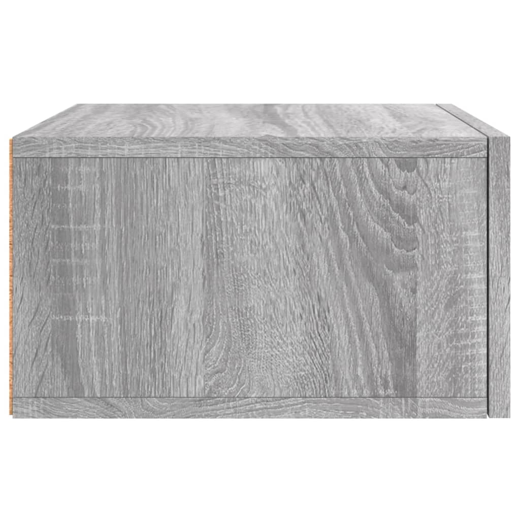 vidaXL Tables de chevet murales 2 pcs Gris Sonoma 35x35x20 cm