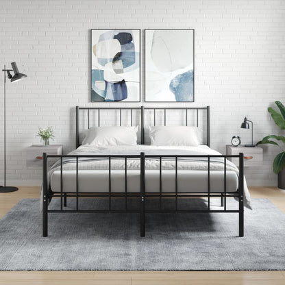vidaXL Tables de chevet murales 2 pcs Gris Sonoma 35x35x20 cm