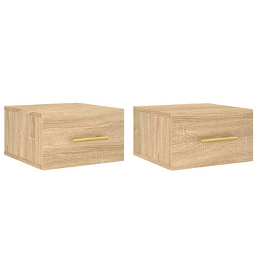 vidaXL Tables de chevet murales 2 pcs Chêne sonoma 35x35x20 cm