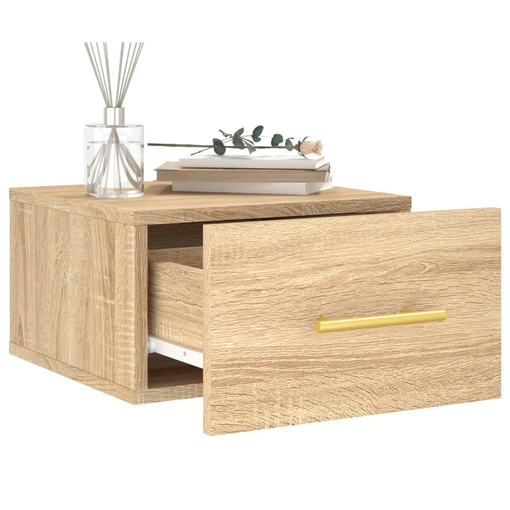 vidaXL Tables de chevet murales 2 pcs Chêne sonoma 35x35x20 cm