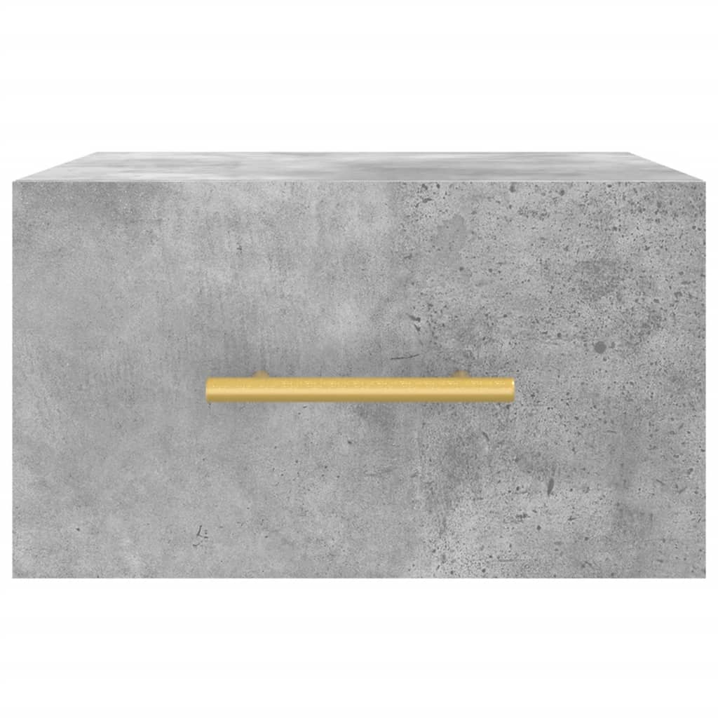 vidaXL Table de chevet murale gris béton 35x35x20 cm