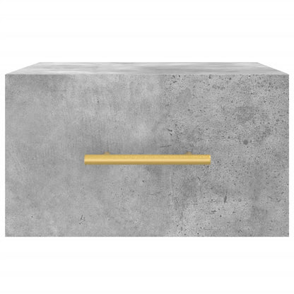vidaXL Table de chevet murale gris béton 35x35x20 cm