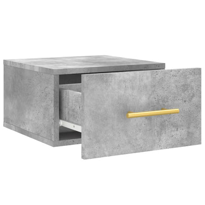 vidaXL Table de chevet murale gris béton 35x35x20 cm