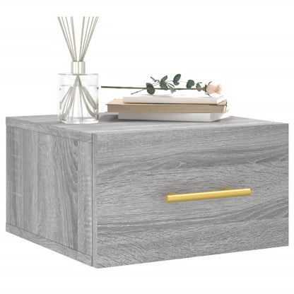 vidaXL Tables de chevet murales 2 pcs Gris Sonoma 35x35x20 cm