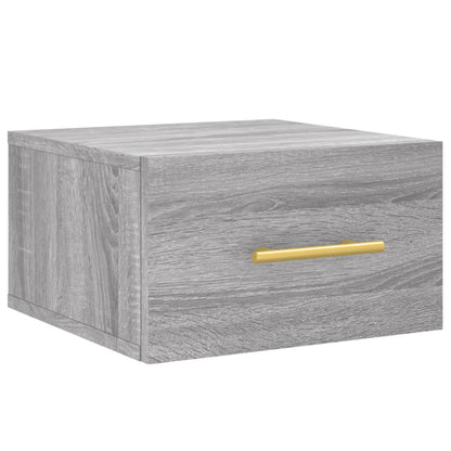 vidaXL Tables de chevet murales 2 pcs Gris Sonoma 35x35x20 cm