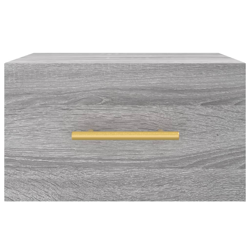 vidaXL Tables de chevet murales 2 pcs Gris Sonoma 35x35x20 cm
