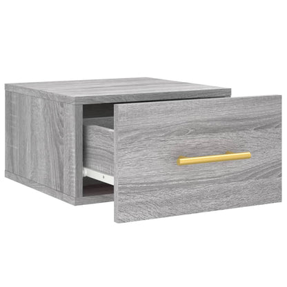 vidaXL Tables de chevet murales 2 pcs Gris Sonoma 35x35x20 cm