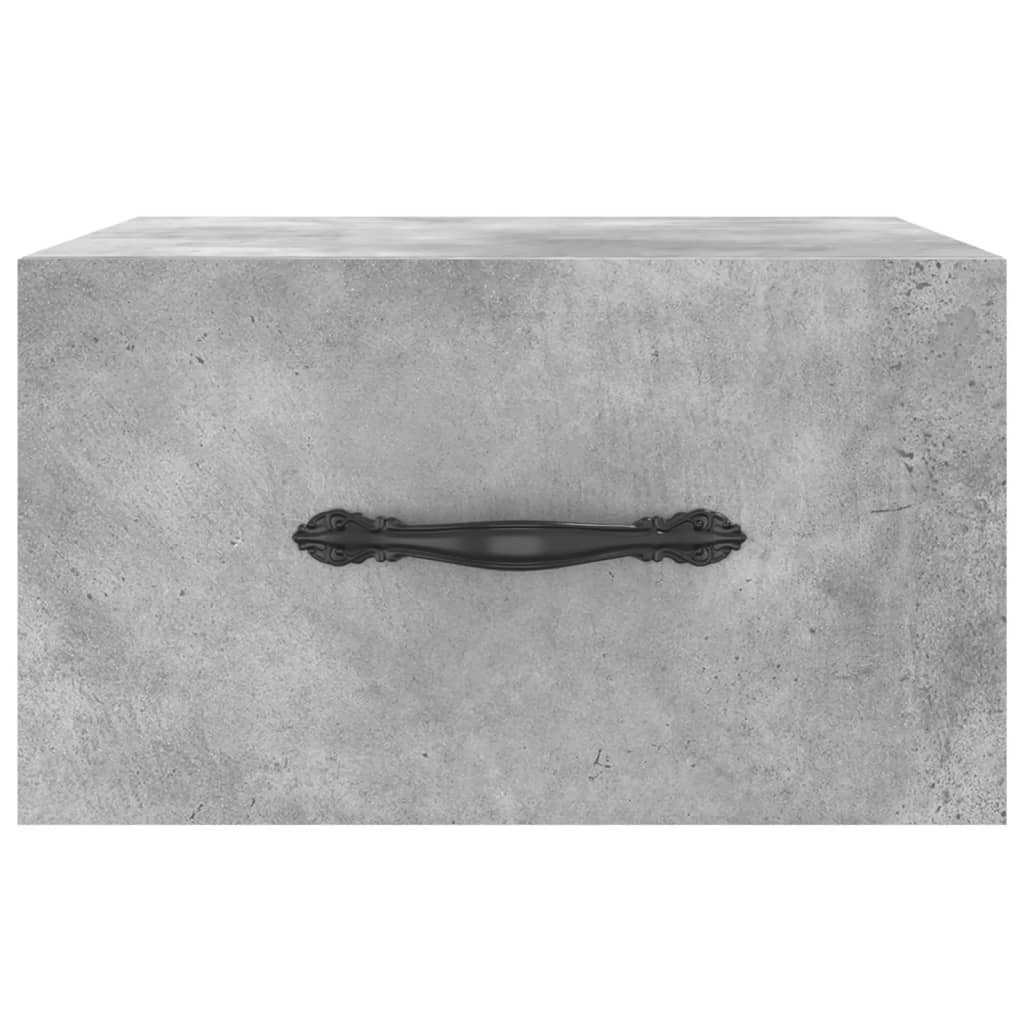vidaXL Wand-Nachttisch Betongrau 35x35x20 cm