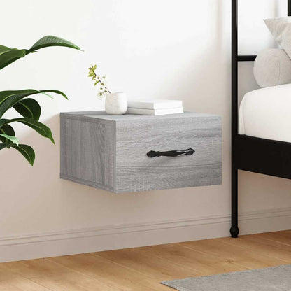 vidaXL Wand-Nachttisch Grau Sonoma 35x35x20 cm