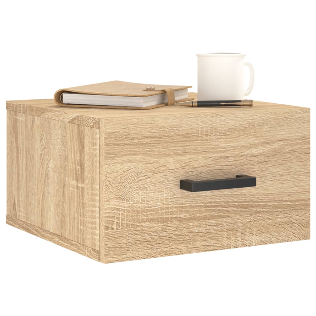 vidaXL Wand-Nachttisch Sonoma-Eiche 35x35x20 cm