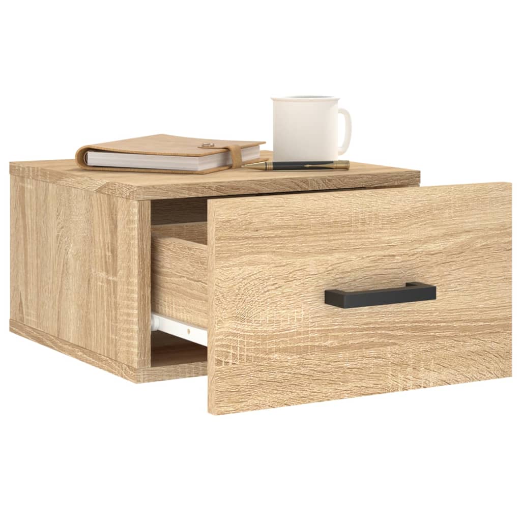 vidaXL Wand-Nachttisch Sonoma-Eiche 35x35x20 cm