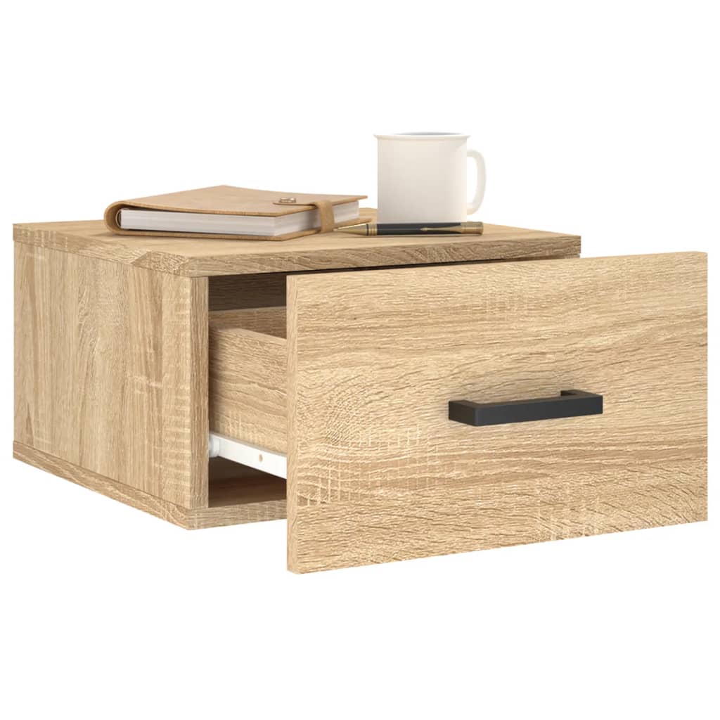 vidaXL Tables de chevet murales 2 pcs Chêne sonoma 35x35x20 cm