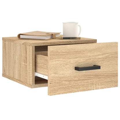vidaXL Tables de chevet murales 2 pcs Chêne sonoma 35x35x20 cm
