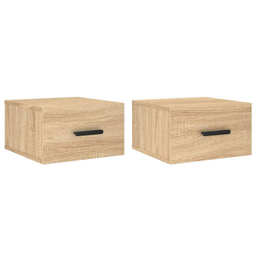 vidaXL Wand-Nachttische 2 Stk. Sonoma-Eiche 35x35x20 cm