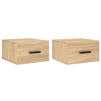 vidaXL Wand-Nachttische 2 Stk. Sonoma-Eiche 35x35x20 cm