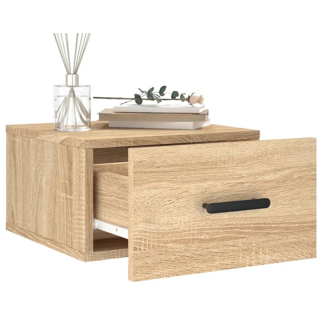 vidaXL Wand-Nachttische 2 Stk. Sonoma-Eiche 35x35x20 cm