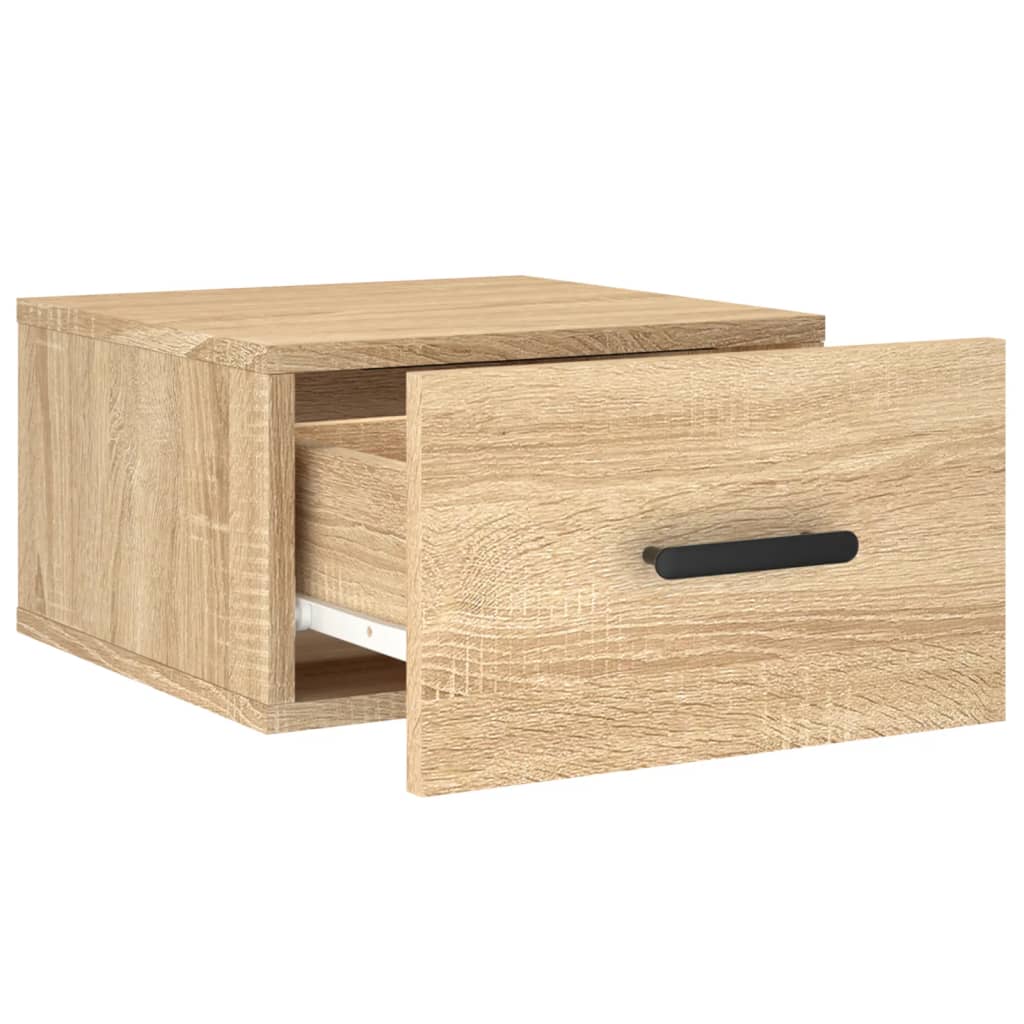 vidaXL Wand-Nachttische 2 Stk. Sonoma-Eiche 35x35x20 cm
