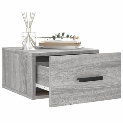 vidaXL Wand-Nachttisch Grau Sonoma 35x35x20 cm