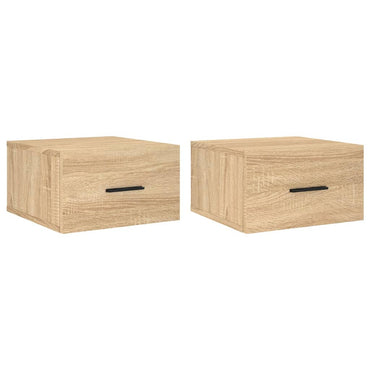vidaXL Tables de chevet murales 2 pcs Chêne sonoma 35x35x20 cm