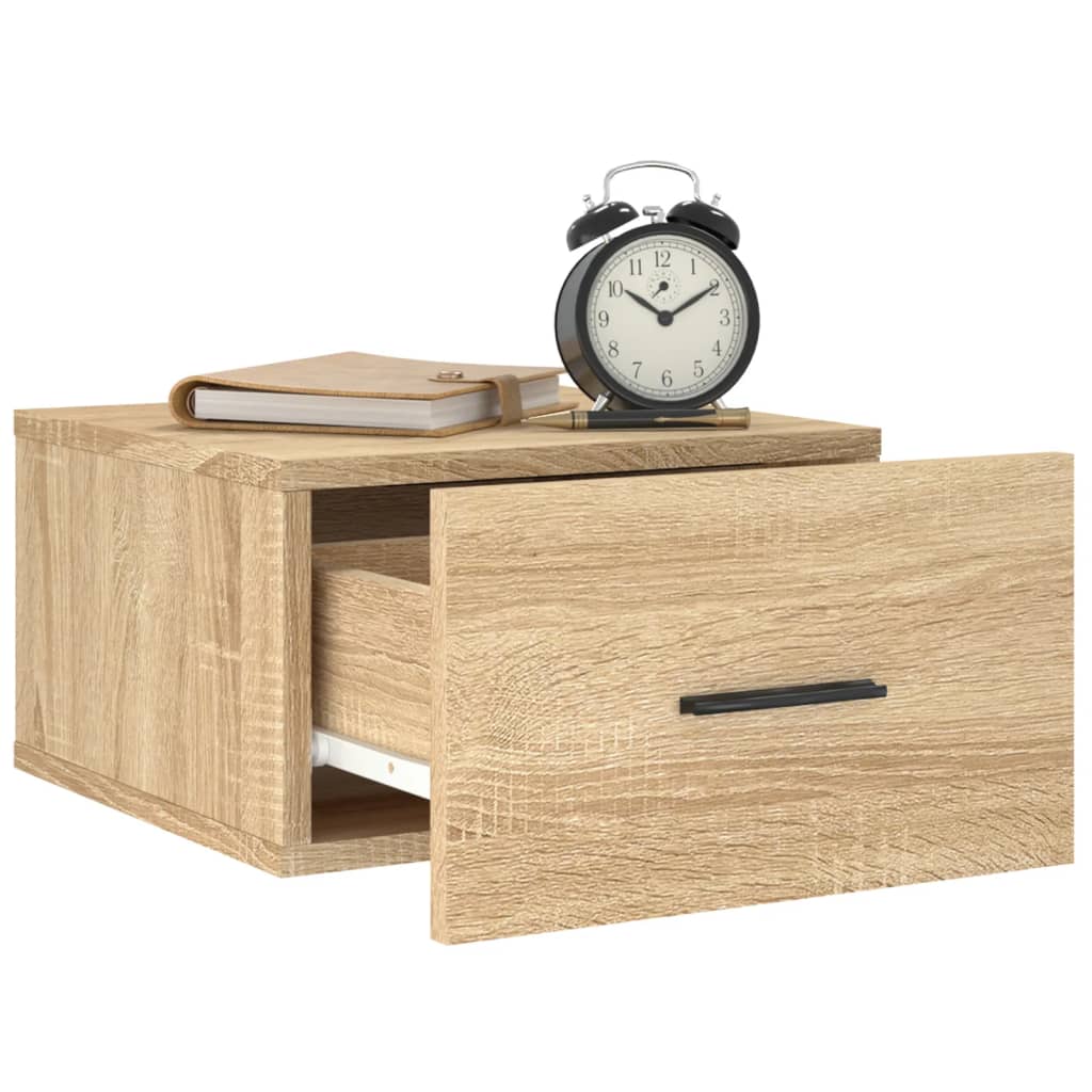 vidaXL Tables de chevet murales 2 pcs Chêne sonoma 35x35x20 cm