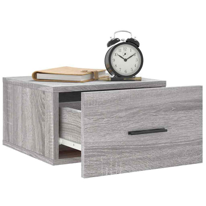 vidaXL Wand-Nachttische 2 Stk. Grau Sonoma 35x35x20 cm