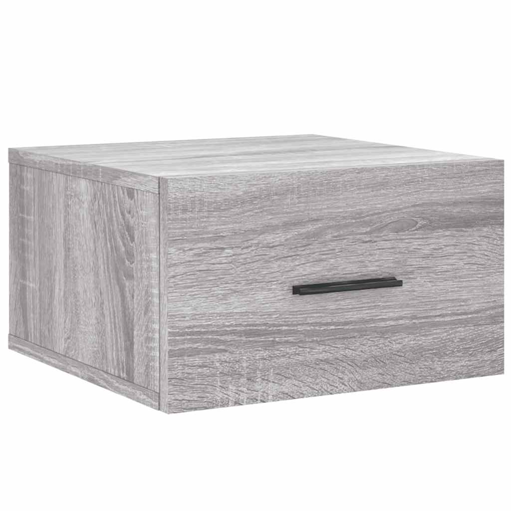 vidaXL Wand-Nachttische 2 Stk. Grau Sonoma 35x35x20 cm