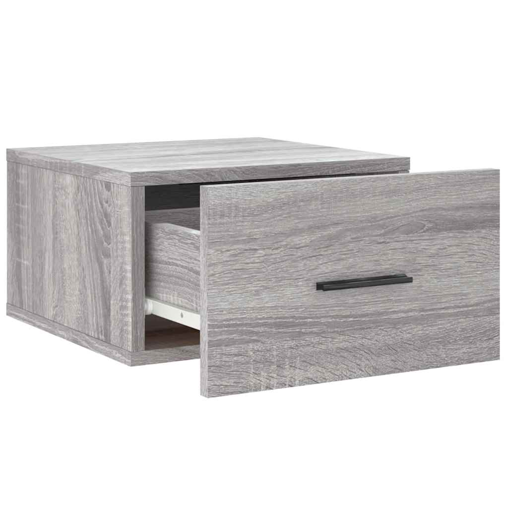 vidaXL Wand-Nachttische 2 Stk. Grau Sonoma 35x35x20 cm