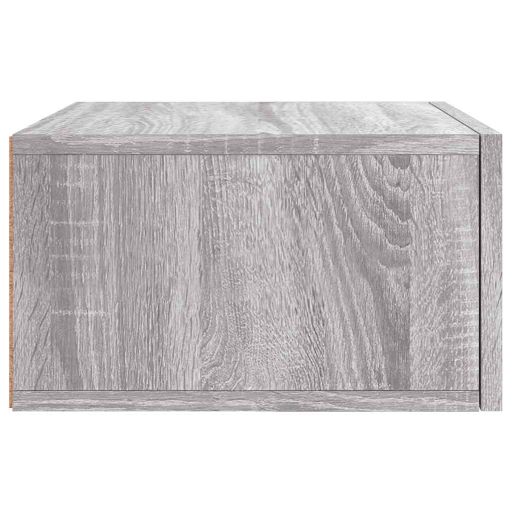 vidaXL Wand-Nachttische 2 Stk. Grau Sonoma 35x35x20 cm