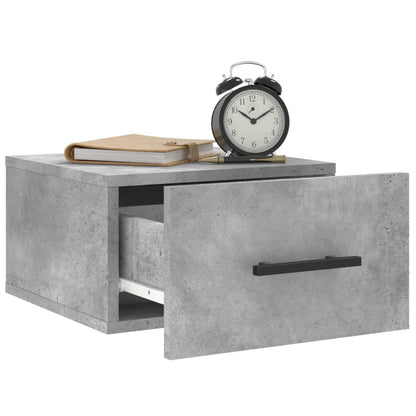 vidaXL Tables de chevet murales 2 pcs Gris béton 35x35x20 cm
