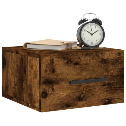 vidaXL Tables de chevet murales 2 pcs Chêne fumé 35x35x20 cm