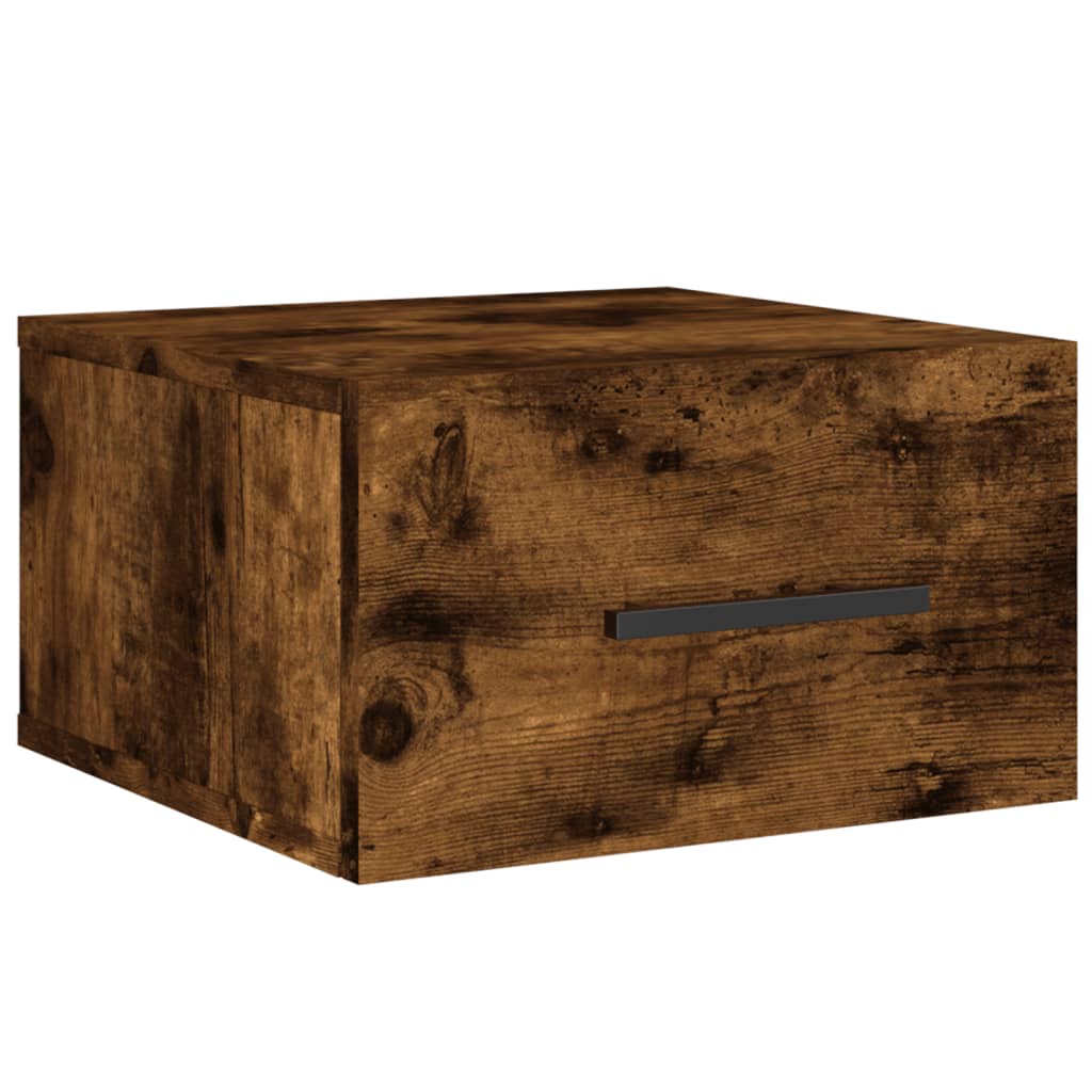 vidaXL Tables de chevet murales 2 pcs Chêne fumé 35x35x20 cm