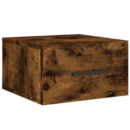 vidaXL Tables de chevet murales 2 pcs Chêne fumé 35x35x20 cm