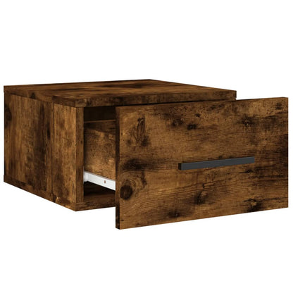 vidaXL Tables de chevet murales 2 pcs Chêne fumé 35x35x20 cm