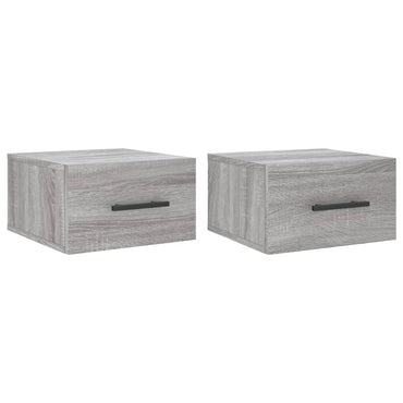 vidaXL Tables de chevet murales 2 pcs Gris Sonoma 35x35x20 cm