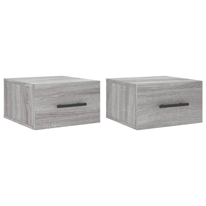 vidaXL Tables de chevet murales 2 pcs Gris Sonoma 35x35x20 cm
