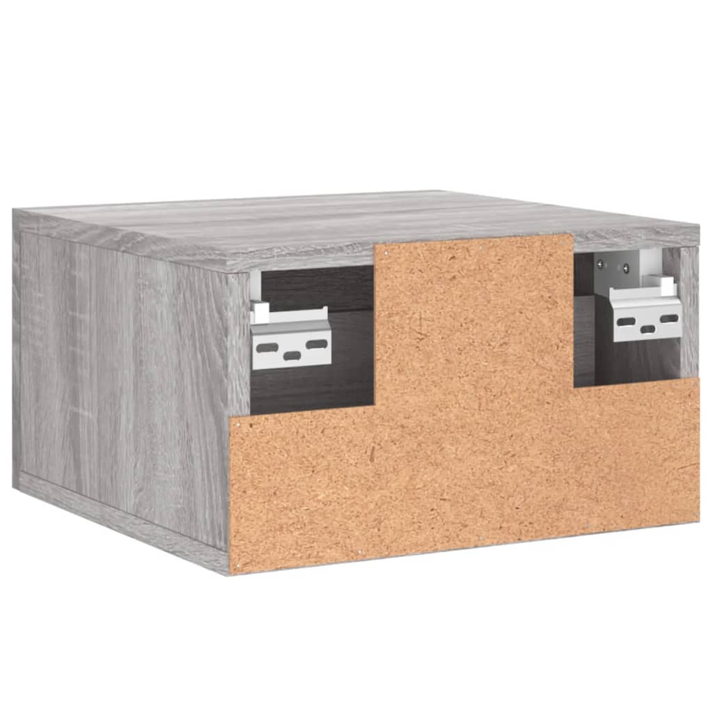 vidaXL Tables de chevet murales 2 pcs Gris Sonoma 35x35x20 cm