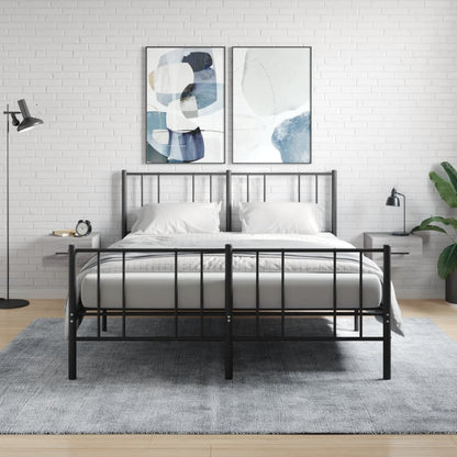 vidaXL Tables de chevet murales 2 pcs Gris Sonoma 35x35x20 cm