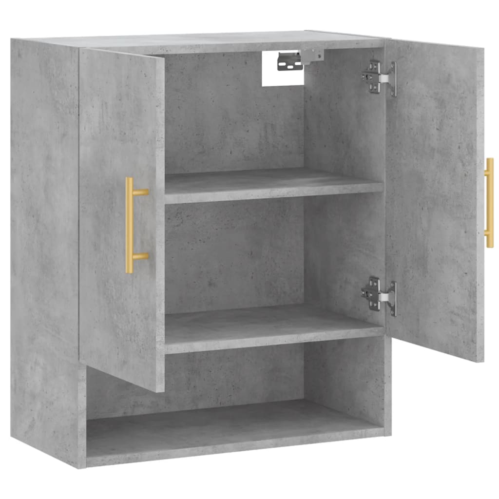vidaXL Armoire murale gris béton 60x31x70 cm bois d'ingénierie