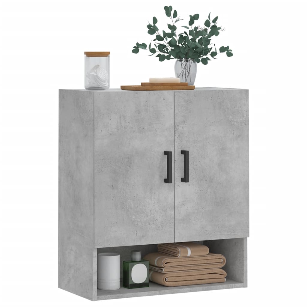 vidaXL Wandschrank Betongrau 60x31x70 cm Holzwerkstoff