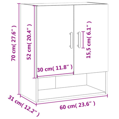 vidaXL Armoire Murale Blanche 60x31x70 cm Aggloméré