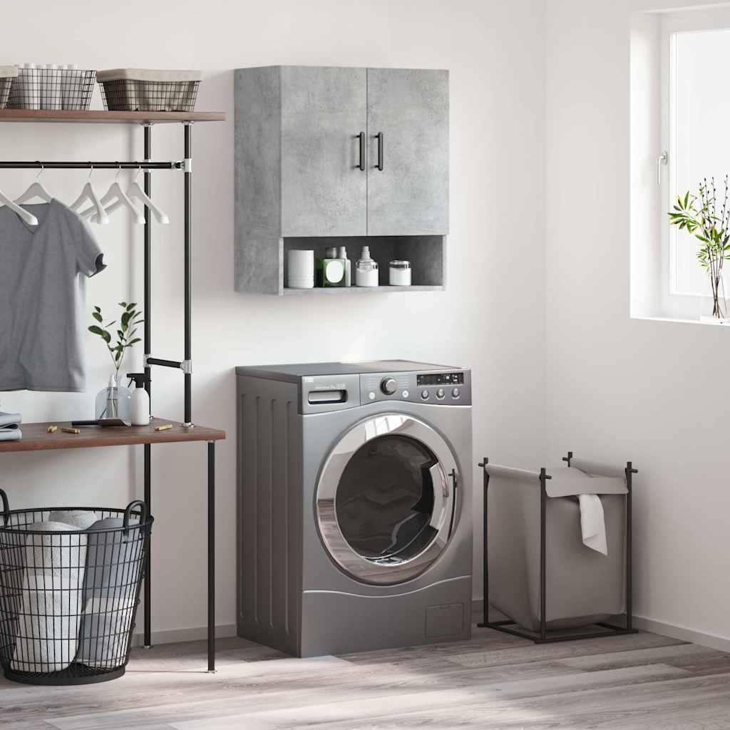 vidaXL Armoire murale gris béton 60x31x70 cm bois d'ingénierie