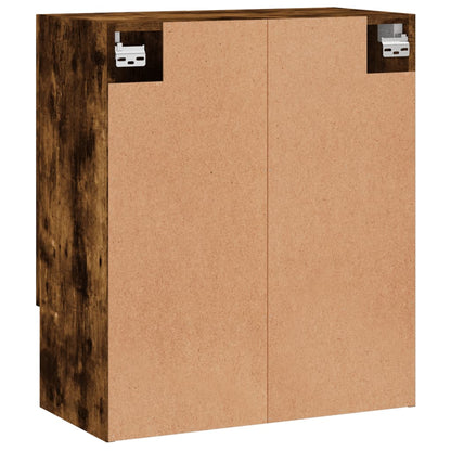 vidaXL Armoire murale chêne fumé 60x31x70 cm bois d'ingénierie