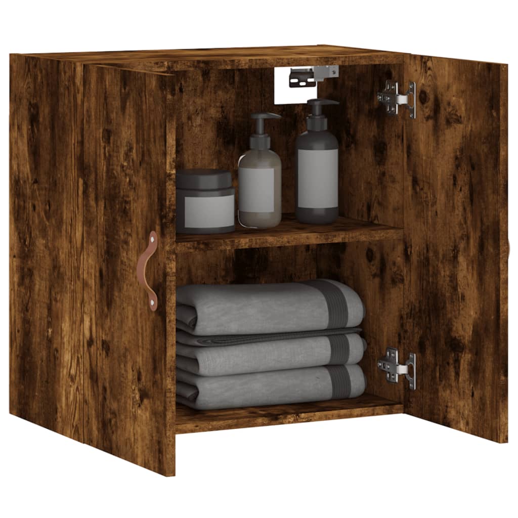 vidaXL Meuble haut mural chêne fumé 60x31x60 cm Bois d'ingénierie