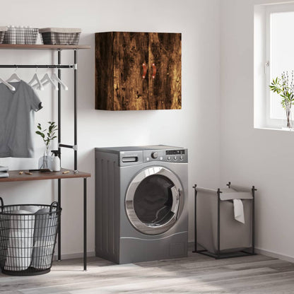 vidaXL Meuble haut mural chêne fumé 60x31x60 cm Bois d'ingénierie