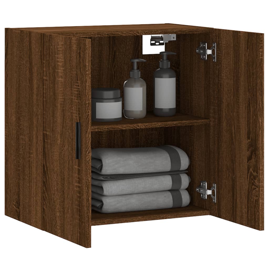 vidaXL Meuble Haut Mural Chêne Marron 60x31x60 cm Bois d'ingénierie