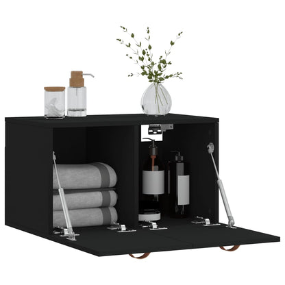 vidaXL Armoire murale Noir 60x36,5x35 cm Bois d'ingénierie