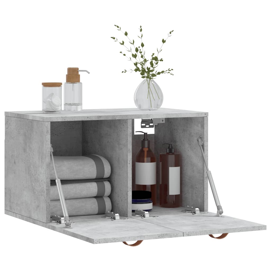 vidaXL Armoire murale gris béton 60x36,5x35 cm Aggloméré