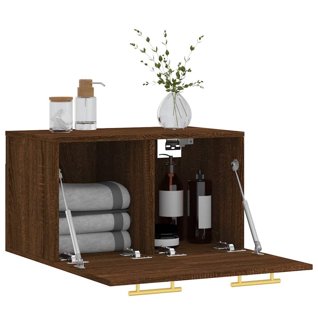 vidaXL Armoire murale marron aspect chêne 60x36,5x35cm en bois d'ingénierie